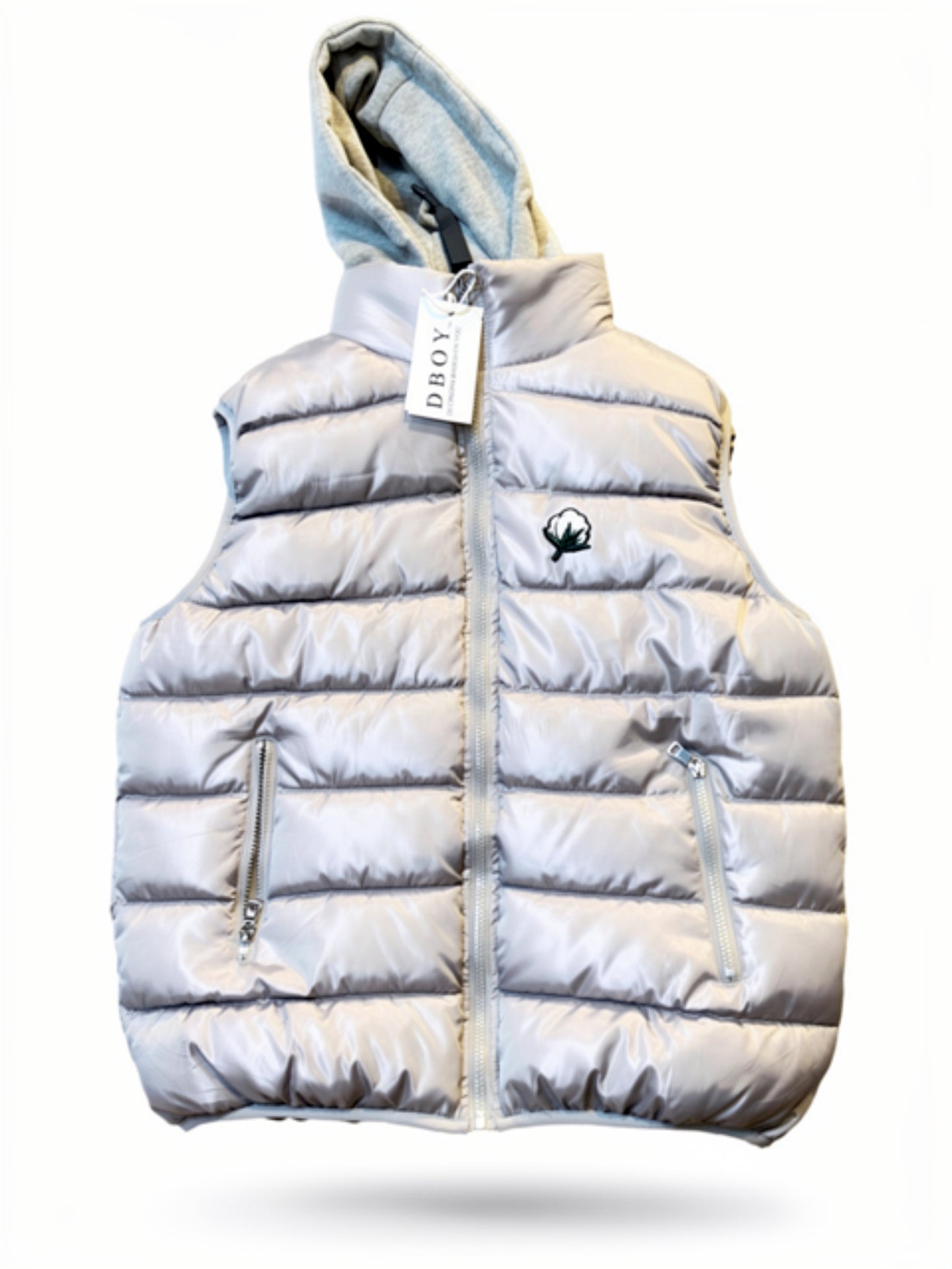 Grey Cotton Bubble Vest