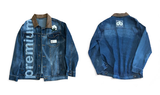 Denim Jean Jacket with corduroy collar