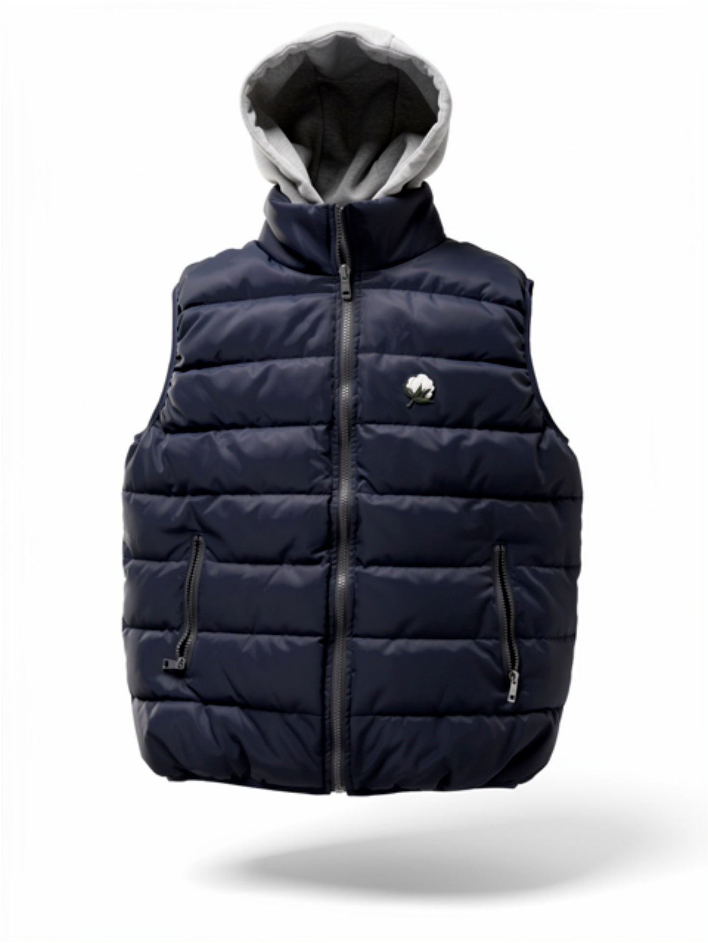 Navy Cotton Bubble Vest